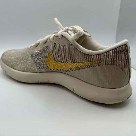 Nike Beige and Gold Lightweight Running Shoe - Picture 4 of 10